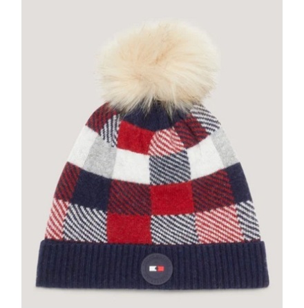 Tommy Hilfiger Equestrian Check Stickad Beanie One Size