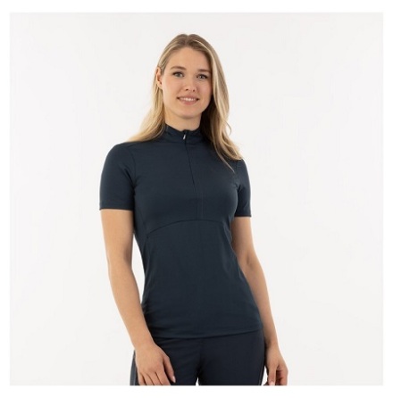 BR Half-Zip Kortrmad Skjorta Estelle Blueberry