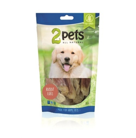 2pets Rabbit Ears With Rabbit Meat 100g