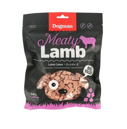 Dogman Hundgodis Meaty Lamb Cubes 300g