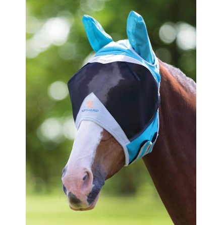 Shires Flyguard Flughuva Med ron Teal/Grey