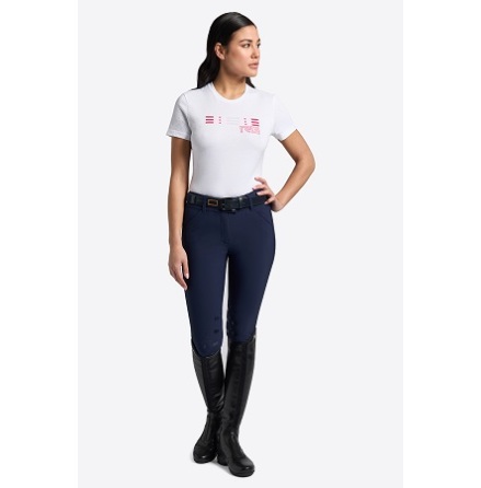 RG Triple Bar Cotton T-Shirt Vit