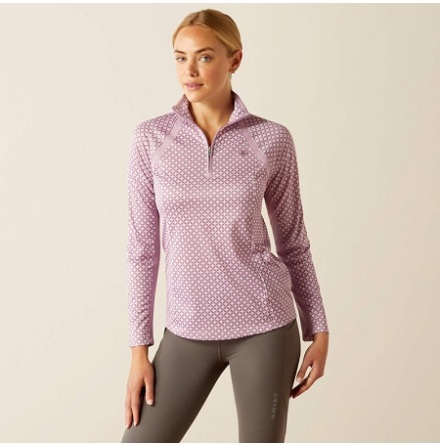 Ariat Sunstopper 3.0 1/4 Zip Baselayer Lavendel Mist Tile