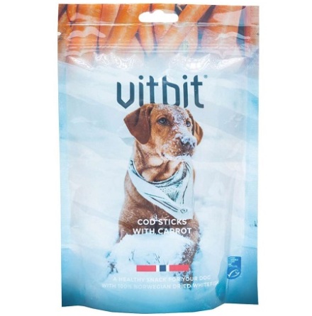 Vitbit Cod Sticks Carrot 100g