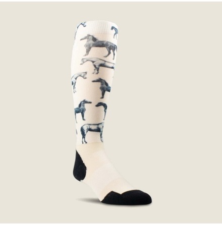 Ariat AriatTek Slim Printed Ridstrumpa One Size