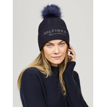 Tommy Hilfiger Equestrian Perry Pompom Beanie One Size Dam