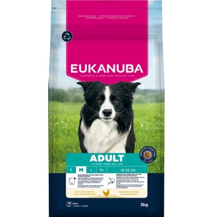 Eukanuba Adult Medium Breed Kyckling 3kg Eukanuba Adult Medium Breed Kyckling 3kg