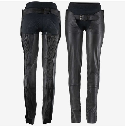 Horze Blake Full Lder Chaps Svart Large