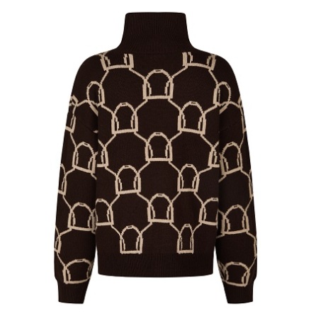 Eskadron Stickad Trja Heritage 25/26 Black Truffle/Beige