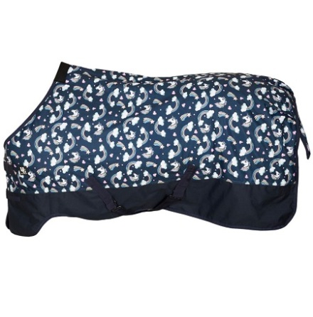HG Josh Pony Turnout T�cke 600D 200g Navy 105cm