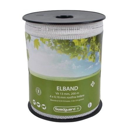 Swedguard Elband+ 13mm Vit 200m 4x0,16