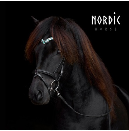 Nordic Horse Huvudlag Green Leaves