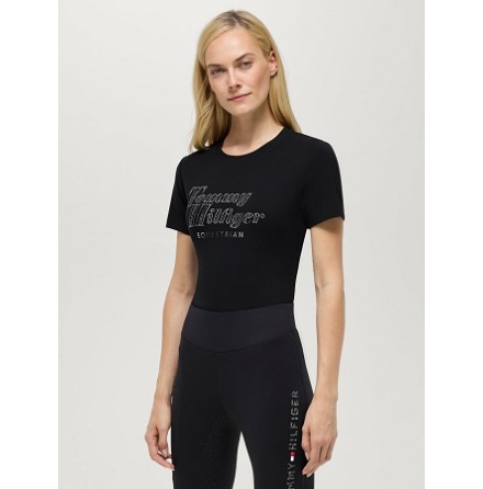 Tommy Hilfiger Equestrian Malibu Strass T-Shirt Svart