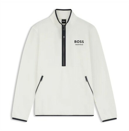 BOSS Equestrian 1/2-Zip Tr�ja Dam Soft Cream