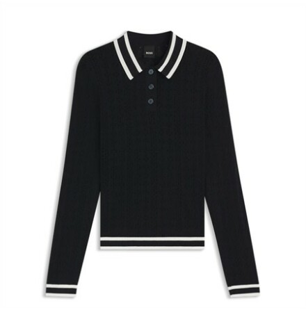 BOSS Equestrian Pam Stickad Tr�ja Dam Sky Captain