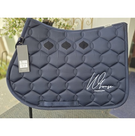 Eskadron Glossy Wave Hoppschabrak Navy M W-Houseequestrian Logga Full