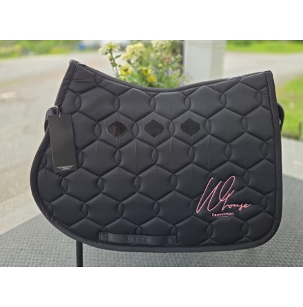 Eskadron Glossy Wave Hoppschabrak Svart M W-Hoseequestrian Logga Full