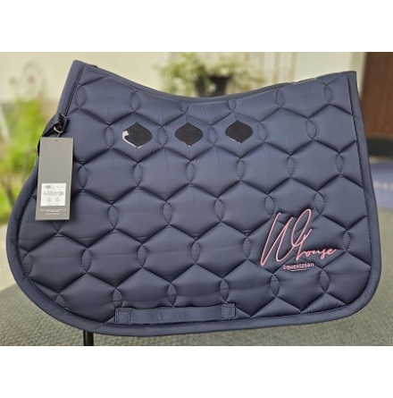 Eskadron Glossy Wave Hoppschabrak Navy M W-Houseequestrian Logga Full