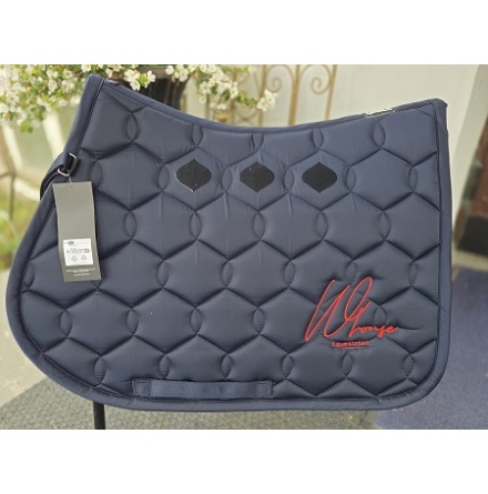 Eskadron Glossy Wave Hoppschabrak Navy M W-Houseequestrian Logga Full
