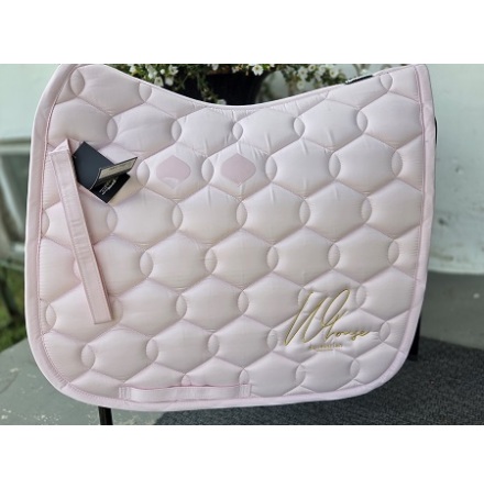 Eskadron Glossy Wave Dressyrschabrak M W-Houseequestrian Logga Rosa/Guld Full