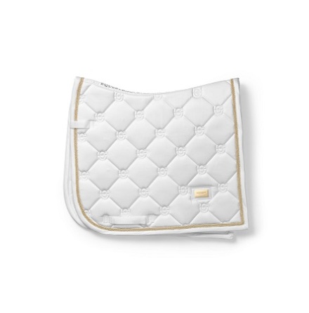 Equestrian Stockholm Dressyrsschabrak gold WHITE PERFECTION  Full