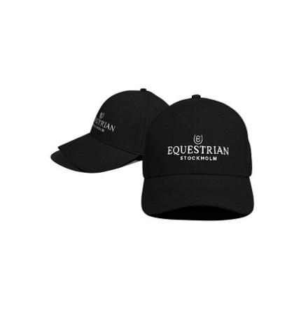 Equestran Stockholm Keps Svart med vit text