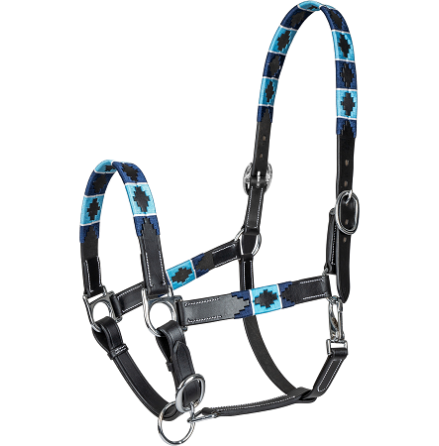 Waldhausen Polo X-Line L�dergrimma Svart/Bl� Full