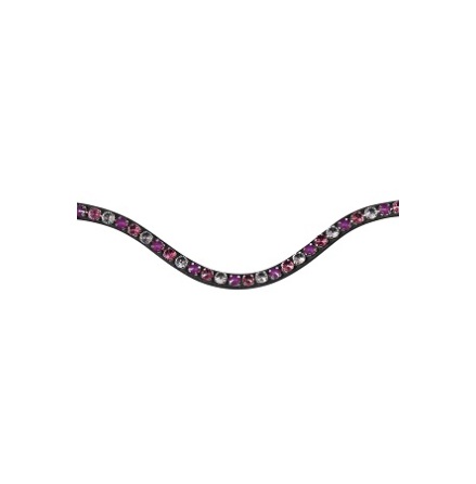 HKM Pannband Cherry Lila Svart L�der