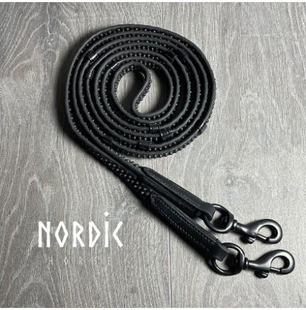 Nordic Horse Biothane Knottrig Tygel Med Stoppar Svart