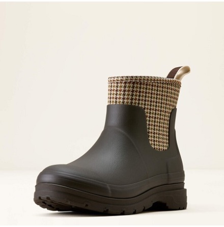 Ariat Kelmarsh Shortie Gummist�vel Chocolate/Tan Twill