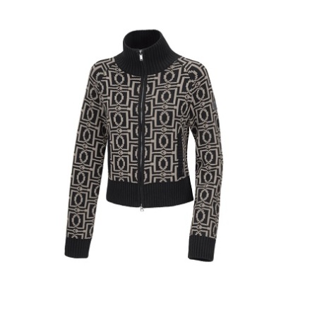 Eskadron Heritage 26 Stickad Zip Tr�ja Svart