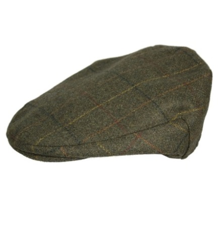 Oxford Blue Hunter Wool Tweed Flat Cap