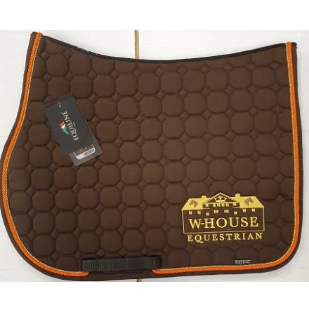 Equiline Octagon Schabrak Brun Orange/Guldglitter Hopp